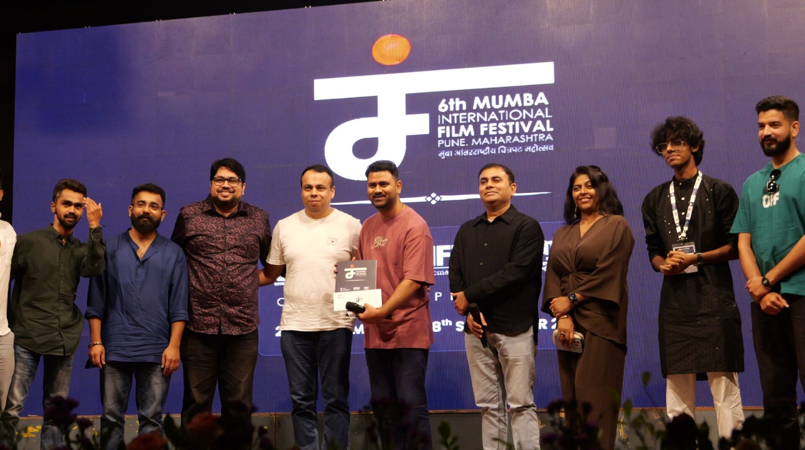 Winners receiving certificates