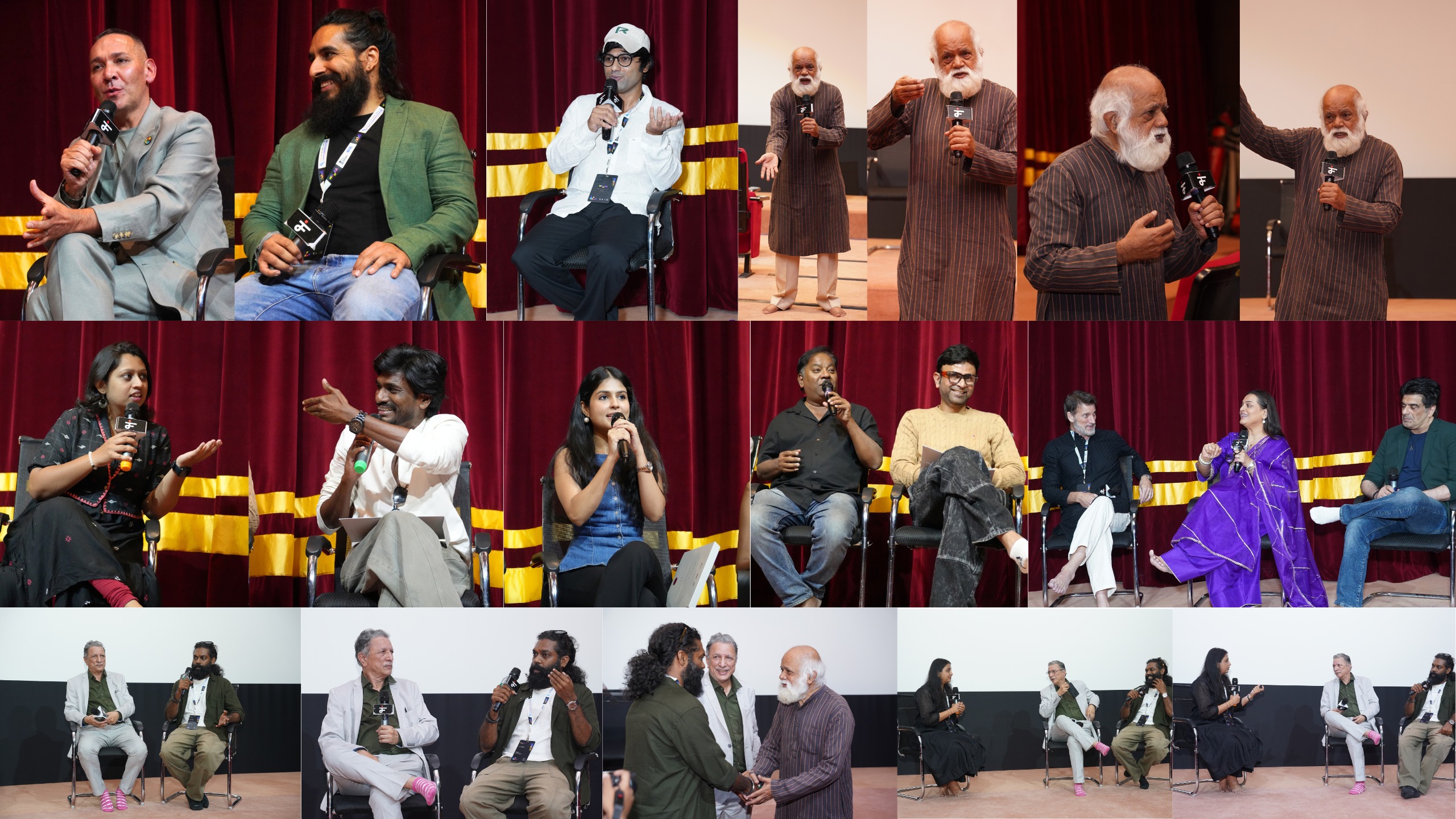 Filmmakers and guests speaking at festival discussions